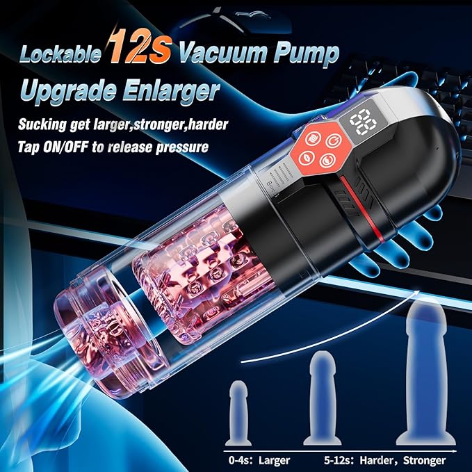 Male Masturbator Penis Pump LCD Adult Toys Mens Sex Toys Pumps & Enlargers