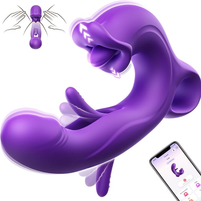 Vibrator Sex Toys  Women Sex Toys with 7 Flapping & Vibrating & Licking Adult Toys Nipple