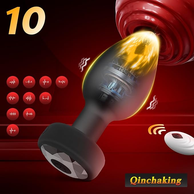 Anal Plug Adult Sex Toy Massage Vibrating Anal Sex Toys for Men,Black