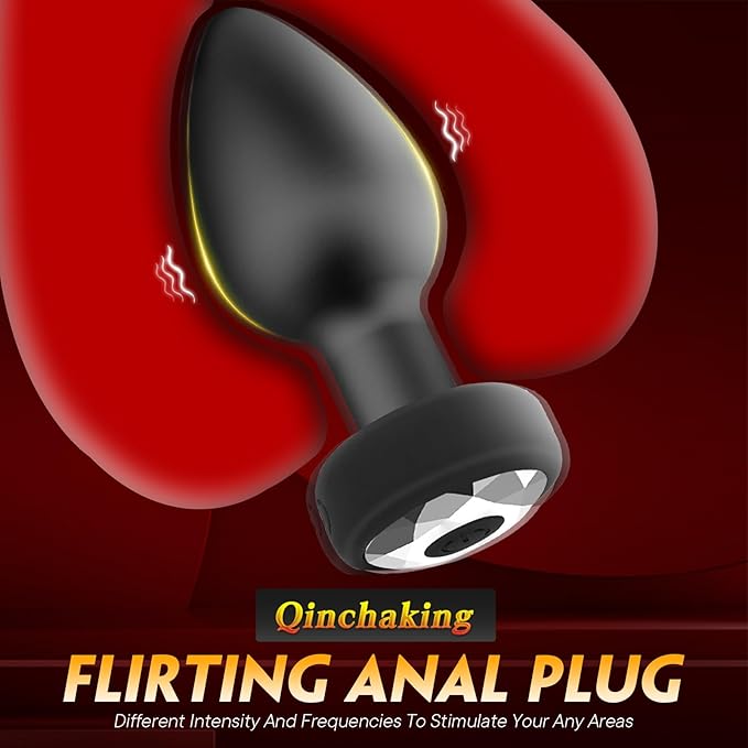 Anal Plug Adult Sex Toy Massage Vibrating Anal Sex Toys for Men,Black