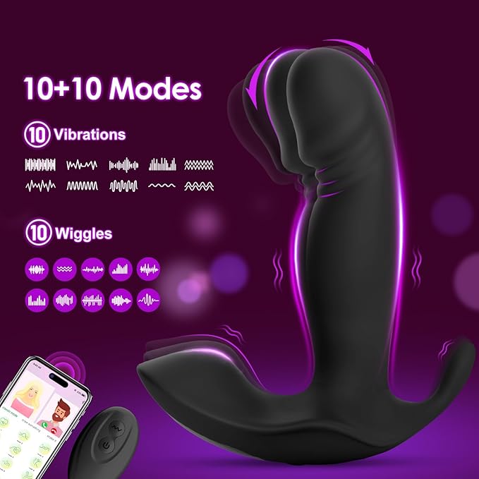 Quickly Wiggling & Vibrating Modes Anal Sex Toys Clitoral Nipple